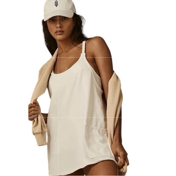 Free People FP Movement S Hot Shot mini dress white NWOT - Picture 2 of 10